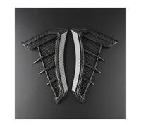 Persiennes de fenêtre latérale Grille d'aération latérale d'aile de Voiture Noire Carbone, Cache Autocollant 3D pour Alfa Romeo Giulia Pare-soleils pour vitres latérales Auto(Carbon Fiber)