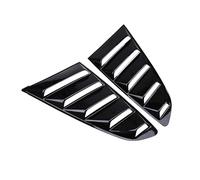 Persiennes de fenêtre latérale Persiennes de Lunet 2 pièces de persiennes de Custode arrière, aileron, Panneau latéral de Tuning pour Ford Mustang 2015-2020(Carbon Black)