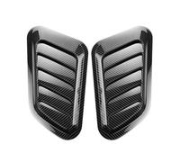 Persiennes de fenêtre latérale Persiennes de Lunet Lot de 2 grilles d'aération latérales de Capot universelles pour Voiture, Autocollant décoratif en Fibre de Carbone.(Carbon Fiber)