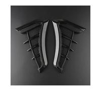 Persiennes de fenêtres latérales Cache-grilles d'aération latérales d'aile de Voiture Noir Carbone pour Fiat Tipo Persiennes fenêtre(Black)