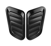 Persiennes de fenêtres latérales Lot de 2 grilles d'aération latérales de Capot universelles pour Voiture, Autocollant décoratif en Fibre de Carbone. Persiennes fenêtre(Black)
