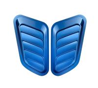 Persiennes de fenêtres latérales Lot de 2 grilles d'aération latérales de Capot universelles pour Voiture, Autocollant décoratif en Fibre de Carbone. Persiennes fenêtre(Blue)