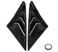 Persiennes de Lunette arrière Cache de Custode de vitre arrière Compatible avec Honda Civic 10e génération à hayon Type R 2016-2021, en Fibre de Carbone Persienne Couverture(Bright Black)