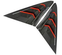 Persiennes de Lunette arrière Cache de Custode de vitre arrière Compatible avec Honda Civic 10e génération à hayon Type R 2016-2021, en Fibre de Carbone Persienne Couverture(Carbon Fiber Red)