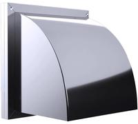 Persiennes de ventilation carrées en acier inoxydable - Le ventilateur d'échappement coupe-vent d'extérieur de 20,3 cm couvre les sorties d'air pour une meilleure circulation de l'air et une