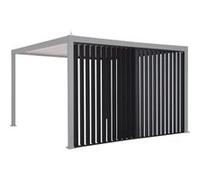 Persiennes verticales pour pergola Evora long 4m aluminium graphite - Hespéride