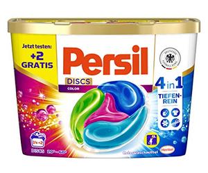 Persil 4 disques Color 4 en 1 (16 lavages), lessive couleur avec technologie Prop-Clean Plus et fraîcheur longue durée, lessive pour couleurs vives.
