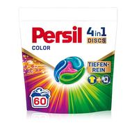 Persil Color 4 en 1 DISCS (60 lavages), lessive avec technologie de propreté en profondeur, lessive pour linge pur et fraîcheur hygiénique pour la machine