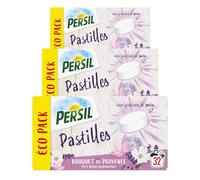 Persil Lessive en Pastilles Bouquet de Provence, 96 Lavages | Lessive efficace dès 30 degrés, formule dermatologique pour peaux sensibles, Pratique dosage précis sans résidus