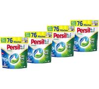 Persil Nettoyant profond 4 en 1 DISCS (4 x 76 lavages), lessive universelle avec technologie de nettoyage en profondeur, lessive complète pour un linge pur et une fraîcheur hygiénique pour la machine