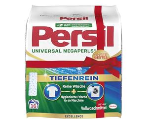 Persil Universal Megaperls (16 lavages), lessive complète avec technologie de nettoyage en profondeur, lessive pour linge pur et fraîcheur hygiénique pour la machine, 20 °C à 95 °C
