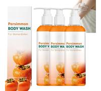 Persimmon Body Wash For Body Odor Control-Travel Size Body Odor Eliminator For Men & Women, Purifying Deodorizing Whole Body Wash For Underarms & Odourous Feet (3)