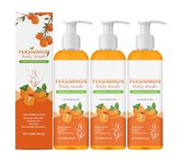 Persimmon Body Wash for Old People Smell,Persimmon Nourishing Body Wash,Deep Hydration&Refreshing,Removes Strong Odors,Natural with Fresh Scent,Deep Cleanses and Moisturizes,Silky Smooth Skin (3PCS)