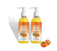 Persimmon Body Wash for Old People Smell, Persimmon Soap for Body Odor, gel douche déodorant au kaki naturel, nettoyant pour le corps pour tous les types de peau, peau purifiante (2)