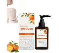 Persimmon Body Wash for Old People Smell Remove,Persimmon Soap Body Wash,Persimmon Shower Gel,Gentle Cleansing Moisturizin Face Body,Fresh Fragrance (1 Pcs)