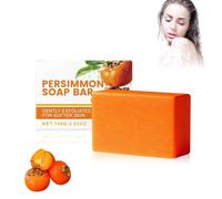 Persimmon Soap Bar for Old People Smell, Persimmon Soap Bar for Body Odor, barre de savon au kaki pour désodoriser et éliminer les odeurs corporelles, nettoyage en profondeur et rafraîchissant (1)
