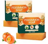 Persimmon Soap For Senior Odor Control,Handmade Deodorizing Persimmon Soap Bar for Old People Smell,Hydrating Body Wash Bar for Women Men,Deep Cleaning,Removes Odors,for All Skin Types (2, 100g)