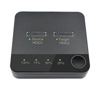 Persistence 1 ensemble M.2 Duplicateur M.2 Dual Bay SSD Enclosure Disque Dur Externe Station d'accueil Solid State Drive Base avec Clone pour M2 HDD SSD Reader
