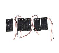 Persistence 5 Pcs 2 x 1.5V AA Batterie Support Boite Coffre Noir avec Fils de Connexion