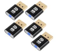Persistence Adaptateur D'Affichage Virtuel DP DisplayPort 4K Factice DP EDID Headless Ghost Emulator Accessoires pour PC 5 Pièces