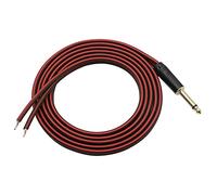 Persistence Câble audio 1/4 vers haut-parleur mono mâle 6,35 mm de remplacement à extrémité ouverte plaqué or OFC HiFi