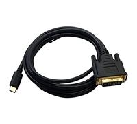 Persistence Câble USB de type C vers DVI, adaptateur USB de type C vers DVI 24+1, 4K 30 Hz (1,8 m) pour 3 pour 2017/2016 Pro