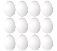 Persistence Lot de 12 œufs de Pâques en mousse de polystyrène naturel fait à la main 7,6 cm
