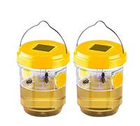 Persistence Lot de 2 pièges à guêpes solaires à suspendre avec lumière pour vestes jaunes, frelons, abeilles, guêpes