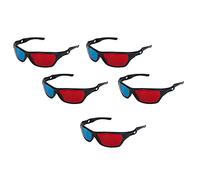 Persistence Lot de 5 lunettes 3D anglyphes rouges et bleues pour jeux TV et DVD