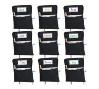 Persistence Lot de 6 sacs de rangement de chaise pour salle de classe, sacs de chaise d'étudiant, organisateur de chaise avec étiquette nominative