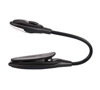 Persistence Mini-Lampe de Livre Brillante a Pince Flexible Lampe de Livre de Lecture a Del pour Voyage avec Porte-Livre Blanche Petite Lampe de Table Petits Cadeaux Noir
