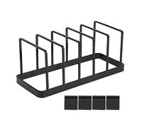 Persistence Organisateur de Cuisine Euro pour Assiettes, Planches à DéCouper, Ustensiles de Cuisson, RéCipients RéUtilisables et Couvercles, Support de Support Noir