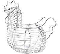 Persistence Panier à Poulet pour Œufs, Porte-Œufs en Forme de Poulet, Paniers Ronds Rustiques Rassemblant des Œufs avec Poignée