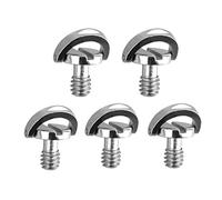 Persistence Paquet De 5 Vis De Fixation De Plaque De Desserrage 1/4 Pouce D-Anneau D Arbre QR Fixation pour Stabilisateur De Rotule pour Plaque QR Monopode Trépied Caméra DSLR