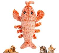 Persistence pour Chiens de Homard Souple, Jouet Interactif en Peluche de Homard Sauteur, Jouet à Mâcher en Peluche pour Animaux de Compagnie, B