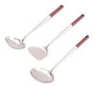 Persistence Spatule et louche, louche pour wok, 43,2 cm, spatule pour wok, spatule en acier inoxydable 304