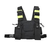 Persistence Talkie-Walkie Double Sac de Poitrine Radio Réfléchissant Poitrine Harnais Support Sac Gilet Plate-Forme Talkie-Walkie Pack Pochette Étui A