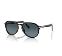 Persol 0PO3235S Lunettes de Soleil, Black/Blue Shaded, 55 Mixte