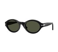 Persol Femme Persol PO3378S LORIS 95/31 Lunettes de soleil Acétate Noir Vert Ronde Normale