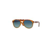 Persol Homme Persol PO0649 1025S3 Lunettes de soleil Acétate Marron Bleu Pilote Polarisé