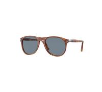 Persol Homme Persol PO9649S 96/56 Lunettes de soleil Acétate Marron Bleu Pilote Normale