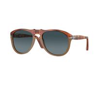 Persol Homme PO0649 1025S3 Lunettes de soleil Acétate Marron Bleu Pilote Polarisé