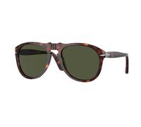 Persol Homme Persol PO0649 24/31 Lunettes de soleil Acétate Tortue Vert Pilote Normale