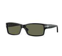 Persol Homme Persol PO2803S 95/58 Lunettes de soleil Acétate Noir Vert Carré Polarisé