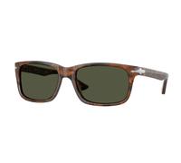 Persol Homme Persol PO3048S 108/31 Lunettes de soleil Acétate Tortue Vert Carré Normale