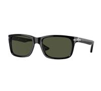 Persol Homme Persol PO3048S 95/31 Lunettes de soleil Acétate Noir Vert Carré Normale
