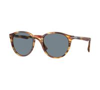 Persol Homme Persol PO3152S 904356 Lunettes de soleil Acétate Marron Bleu Ronde Normale