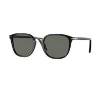 Persol Homme PO3186S 95/58 Lunettes de soleil Acétate Noir Vert Ronde Polarisé