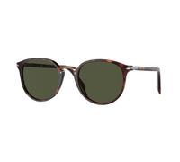 Persol Homme Persol PO3210S 24/31 Lunettes de soleil Acétate Tortue Vert Ronde Normale