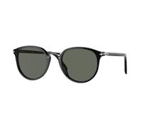 Persol Homme Persol PO3210S 95/31 Lunettes de soleil Acétate Noir Vert Ronde Normale